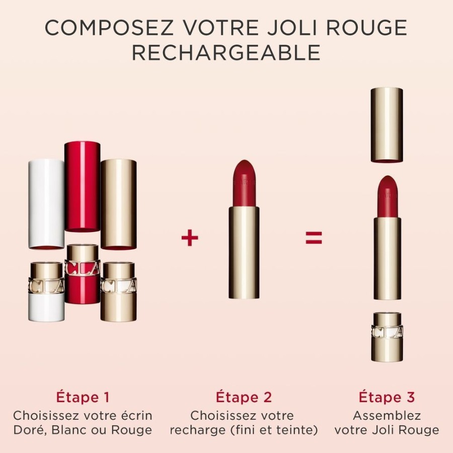 Maquillage Clarins Rouge A Levres | Clarins Joli Rouge Rechargeable Ecrin