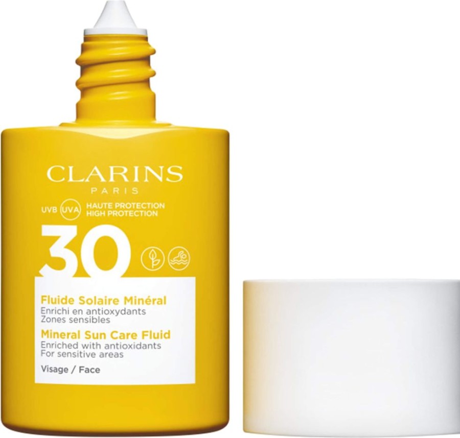 Soin Clarins Protection Visage | Clarins Fluide Solaire Mineral Visage Uva/Uvb 30