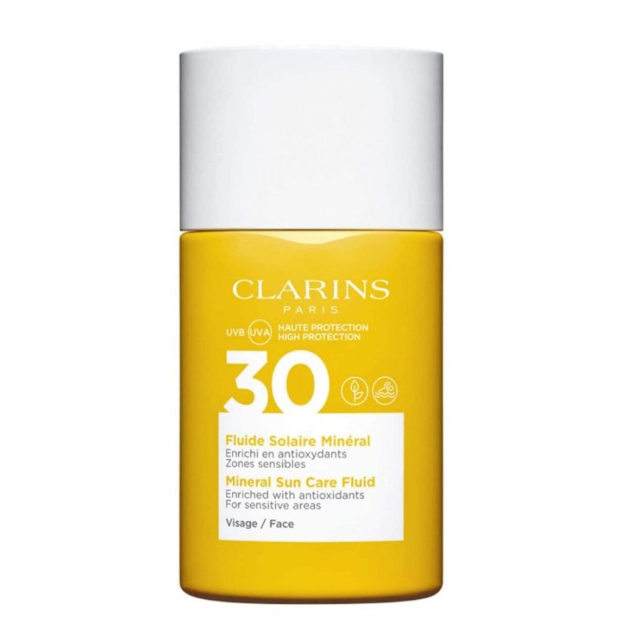 Soin Clarins Protection Visage | Clarins Fluide Solaire Mineral Visage Uva/Uvb 30