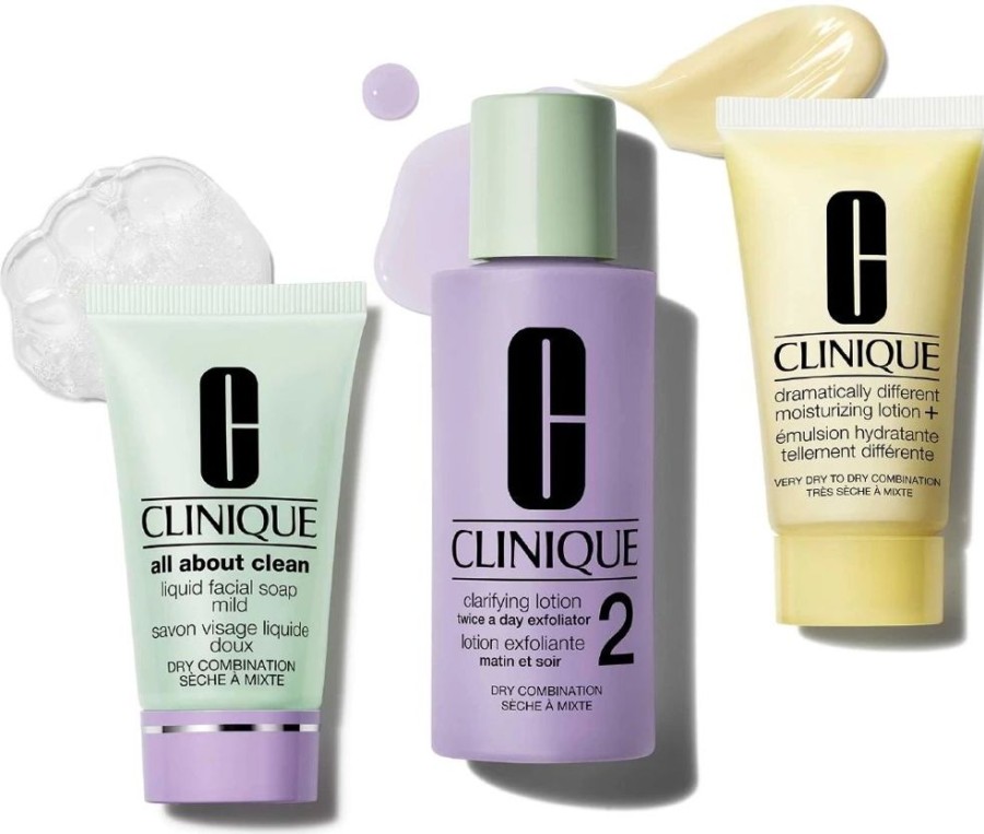 Soin Clinique Coffret | Clinique Basic 3 Temps Type 2 Kit Decouverte Routine