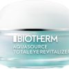 Soin Biotherm Soin Yeux | Biotherm Aquasource Total Eye Revitalizer - Creme Yeux Gel Contour Des Yeux A La Cafeine