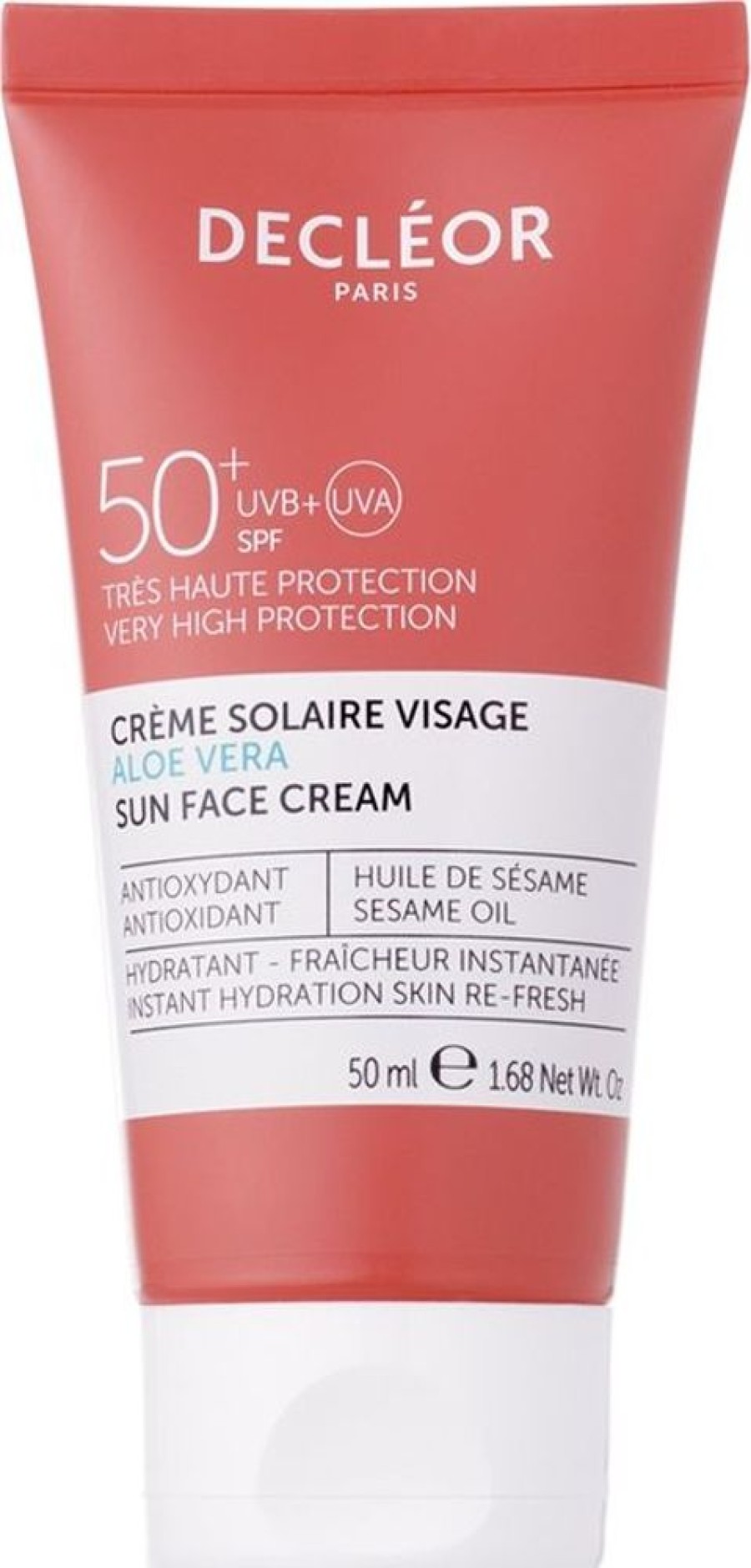 Soin Decléor Protection Visage | Decleor Creme Solaire Visage Spf 50+ Aloe Vera