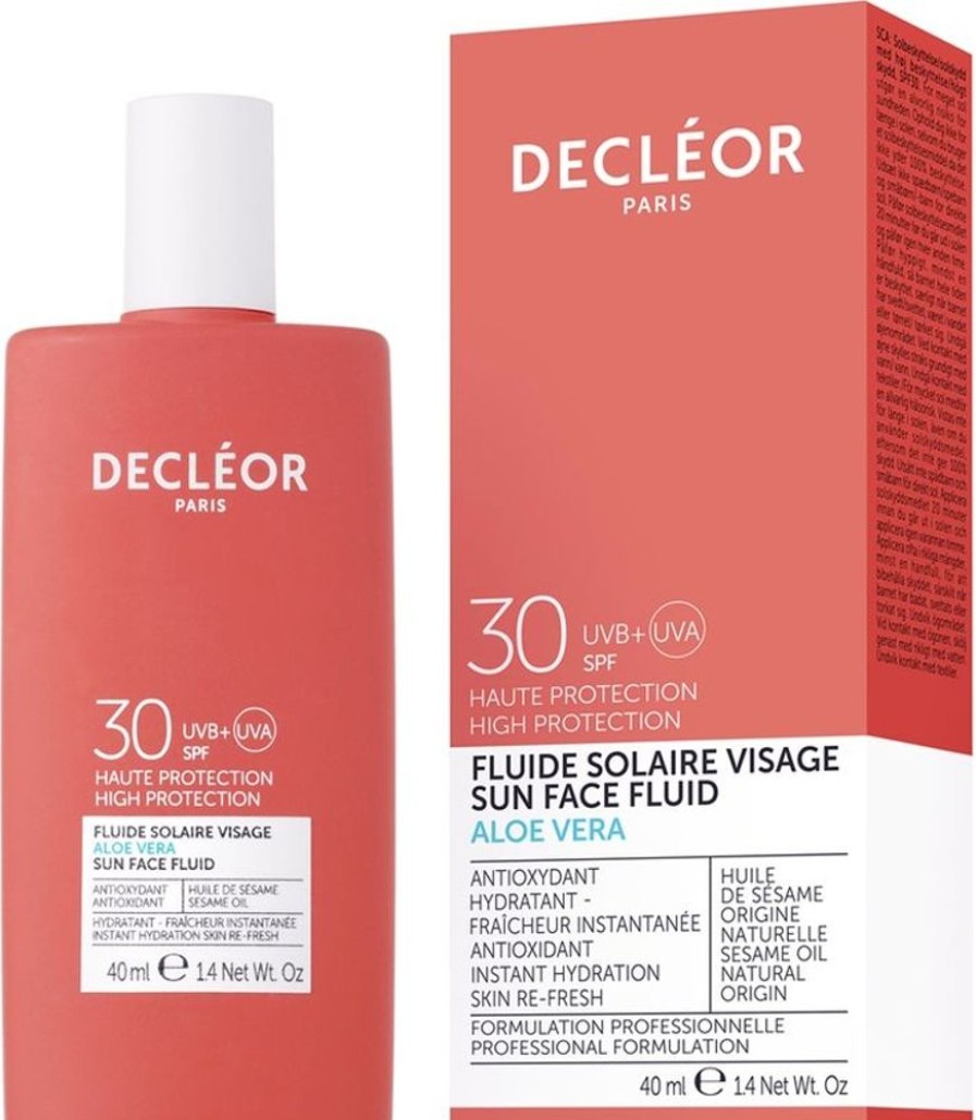 Soin Decléor Protection Visage | Decleor Fluide Solaire Visage Spf 30 Aloe Vera