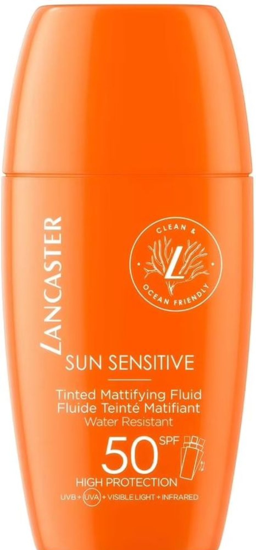 Soin Lancaster Protection Visage | Lancaster Sun Sensitive Fluide Teinte Matifiant Spf 50